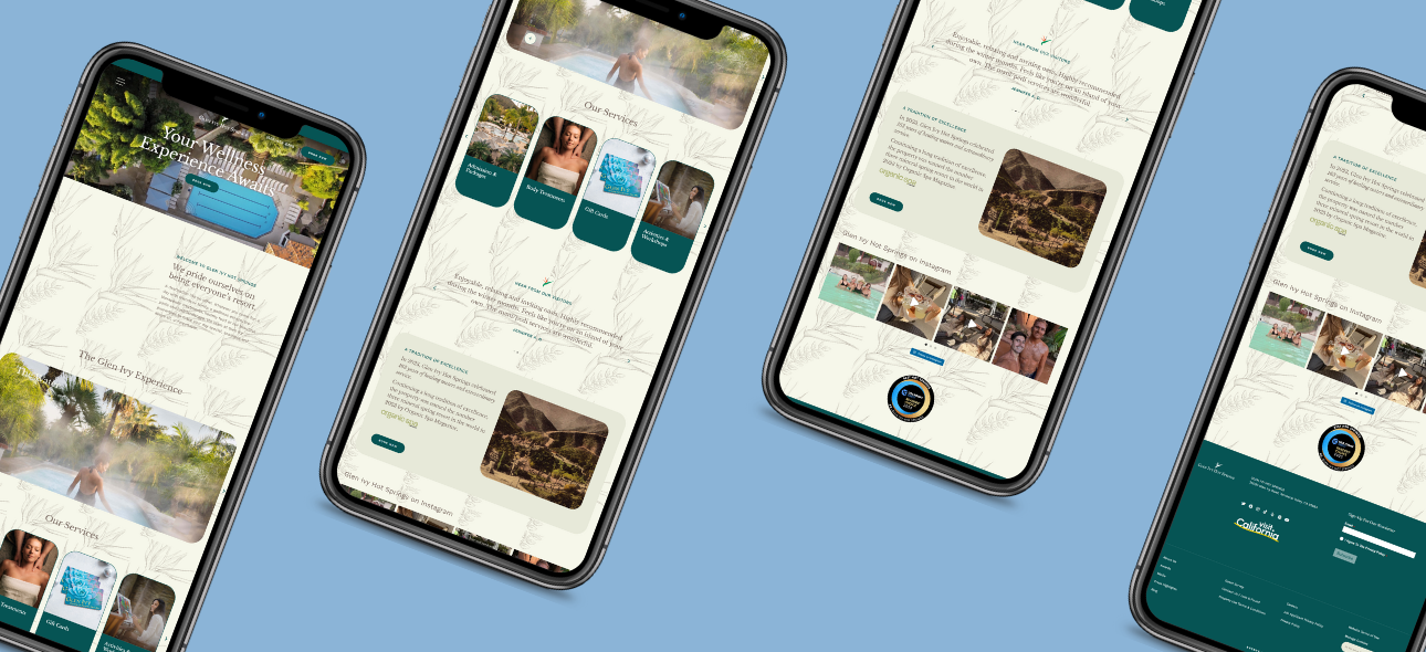 Glen Ivy wellness spa resort website design